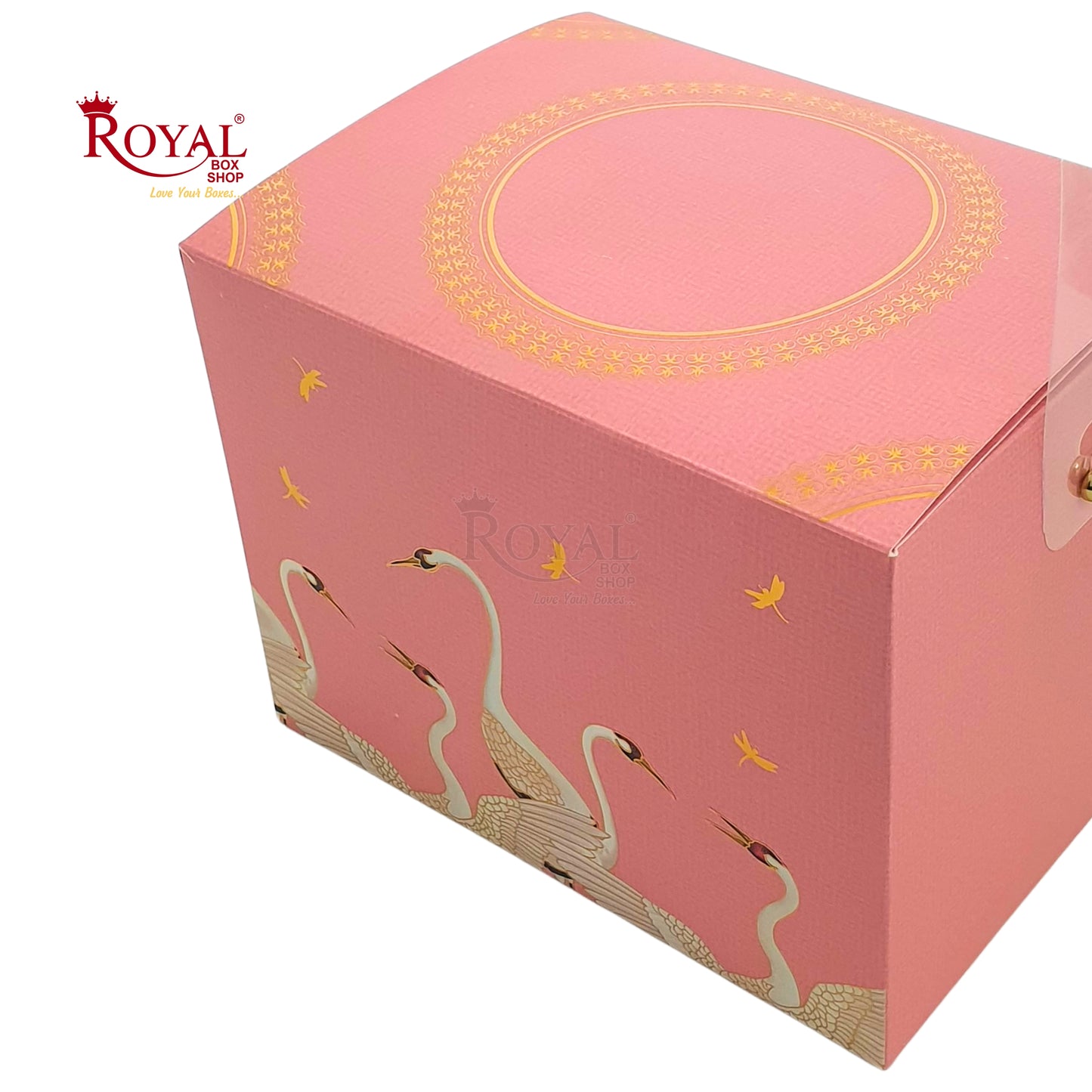 Premium Vanity Gift Hamper Box with Handle I 8x6x6 Inch I Pink I RBF-04 D4