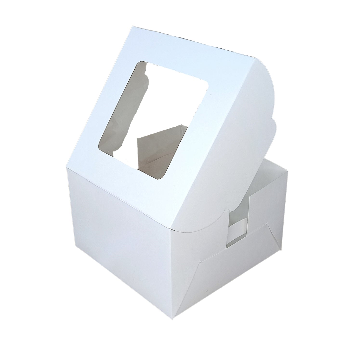 RoyalBoxShop® Cake Box With Window I Size 10x10x5 inch I White 350 GSM I 1 Kg Cake Box