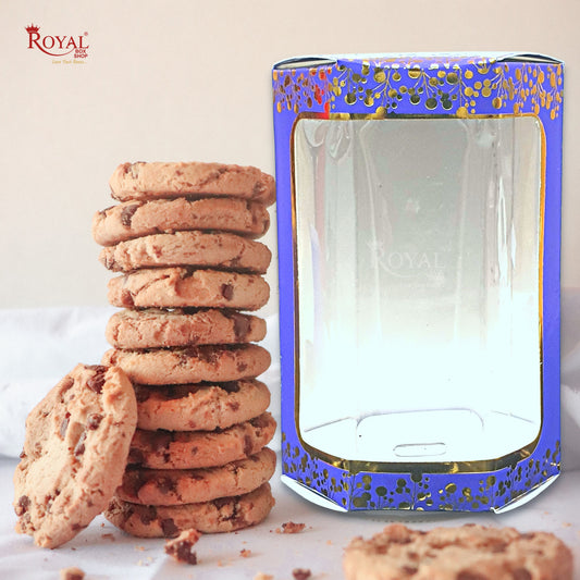 Cookies Box with Window I Purple in Gold leafing Print I Size 5x3x3 inches
