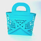 Royal 2 Jar Gift Hamper Bags I Laser Cut Gold Foiling I Blue Color I Wedding, Corporate, Birthday Return Gifting Hamper Bags