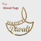 Happy Diwali Tags I Gift Tags I Acrylic Golden I Pack of 10 Gift Tags I Free Shipping 02