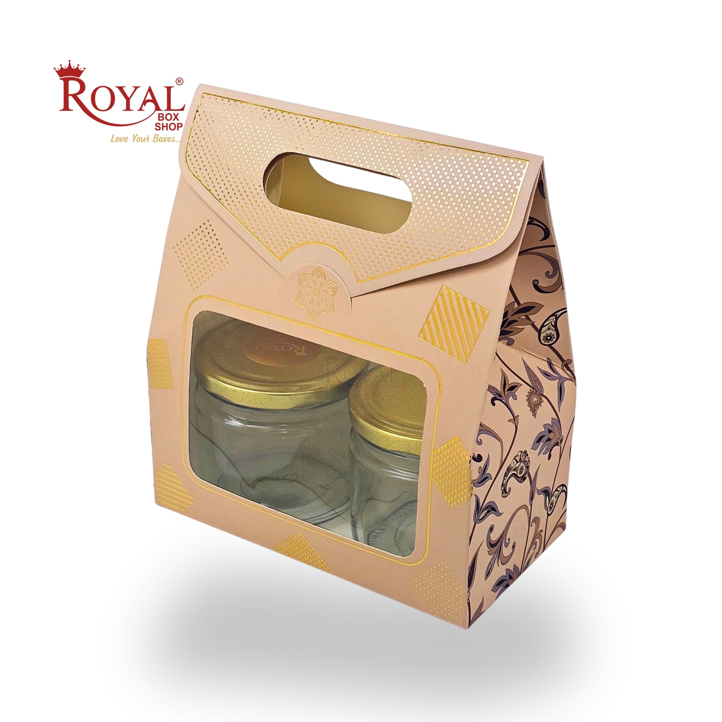 2 Mason Jar Paper Carry Bags | 7x3.75x8 inches | RBF2603 D3