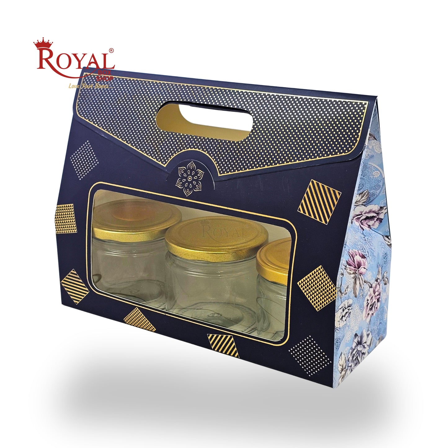 3 Mason Jar Paper Carry Bags | 10.5x3.75x8 inches | RBF2604 D2
