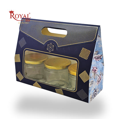 3 Mason Jar Paper Carry Bags | 10.5x3.75x8 inches | RBF2604 D2