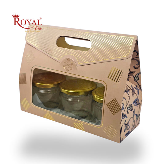 3 Mason Jar Paper Carry Bags | 10.5x3.75x8 inches | RBF2604 D3