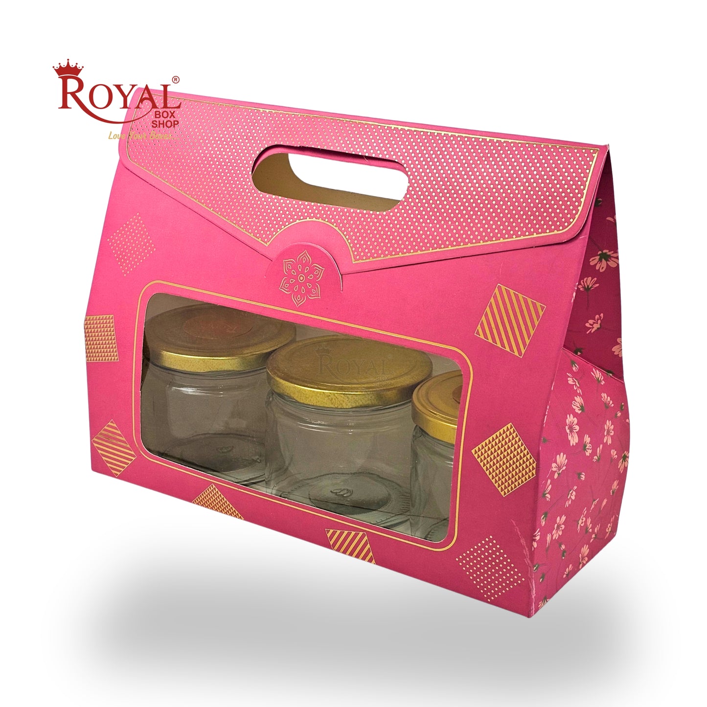 3 Mason Jar Paper Carry Bags | 10.5x3.75x8 inches | RBF2604 D4