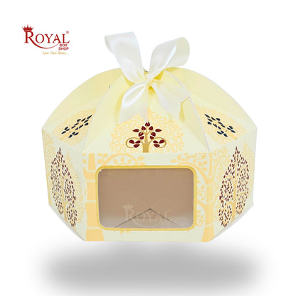 Gift Box Dome Shape I Premium Scodix Gold Foil Print I 7x7x3 Inch I RBF2606 D1