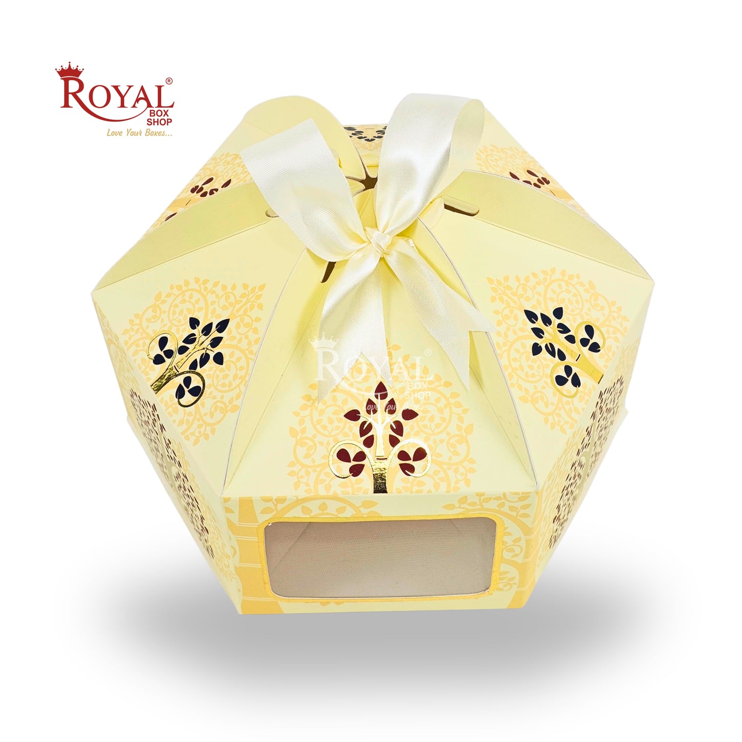Gift Box Dome Shape I Premium Scodix Gold Foil Print I 7x7x3 Inch I RBF2606 D1