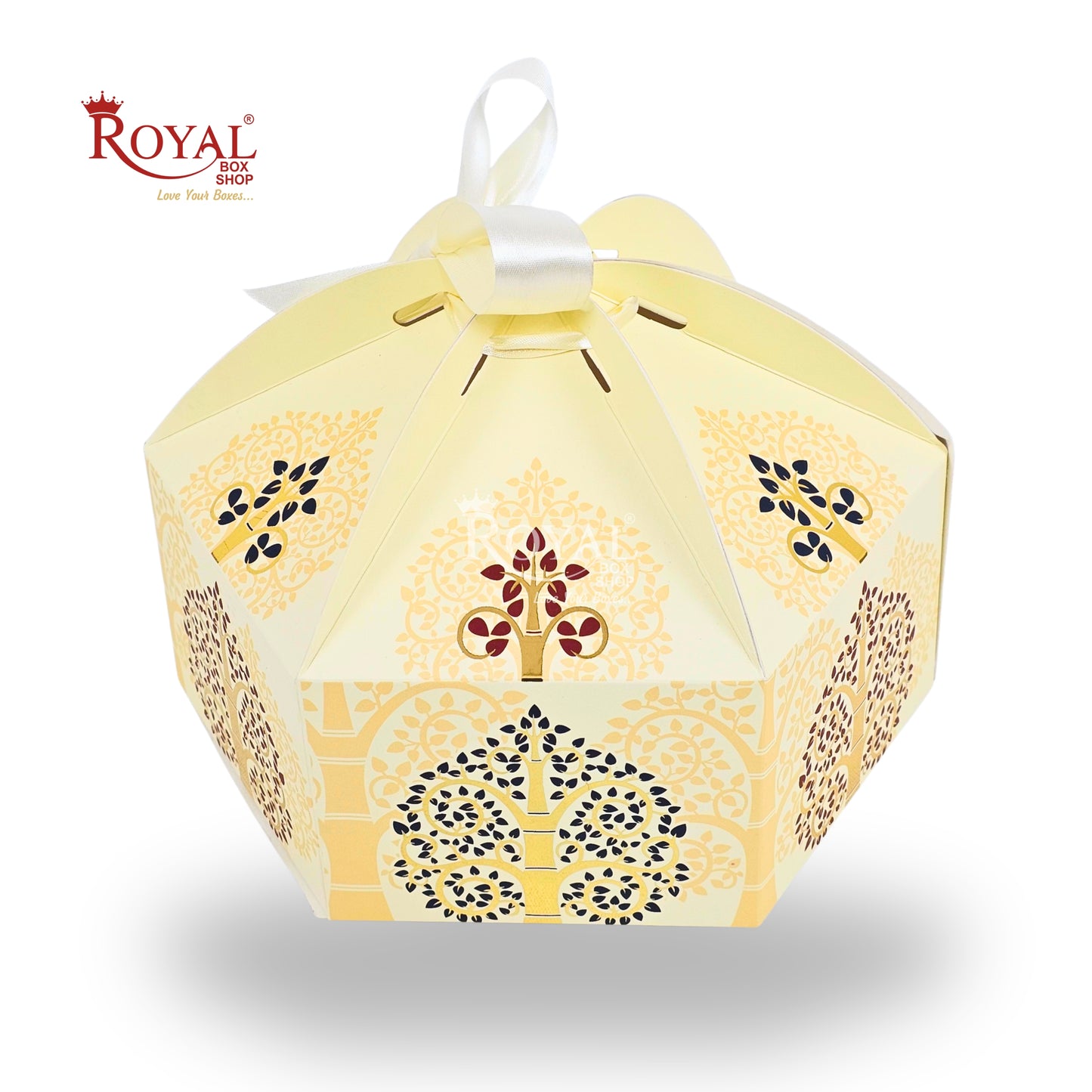 Gift Box Dome Shape I Premium Scodix Gold Foil Print I 7x7x3 Inch I RBF2606 D1