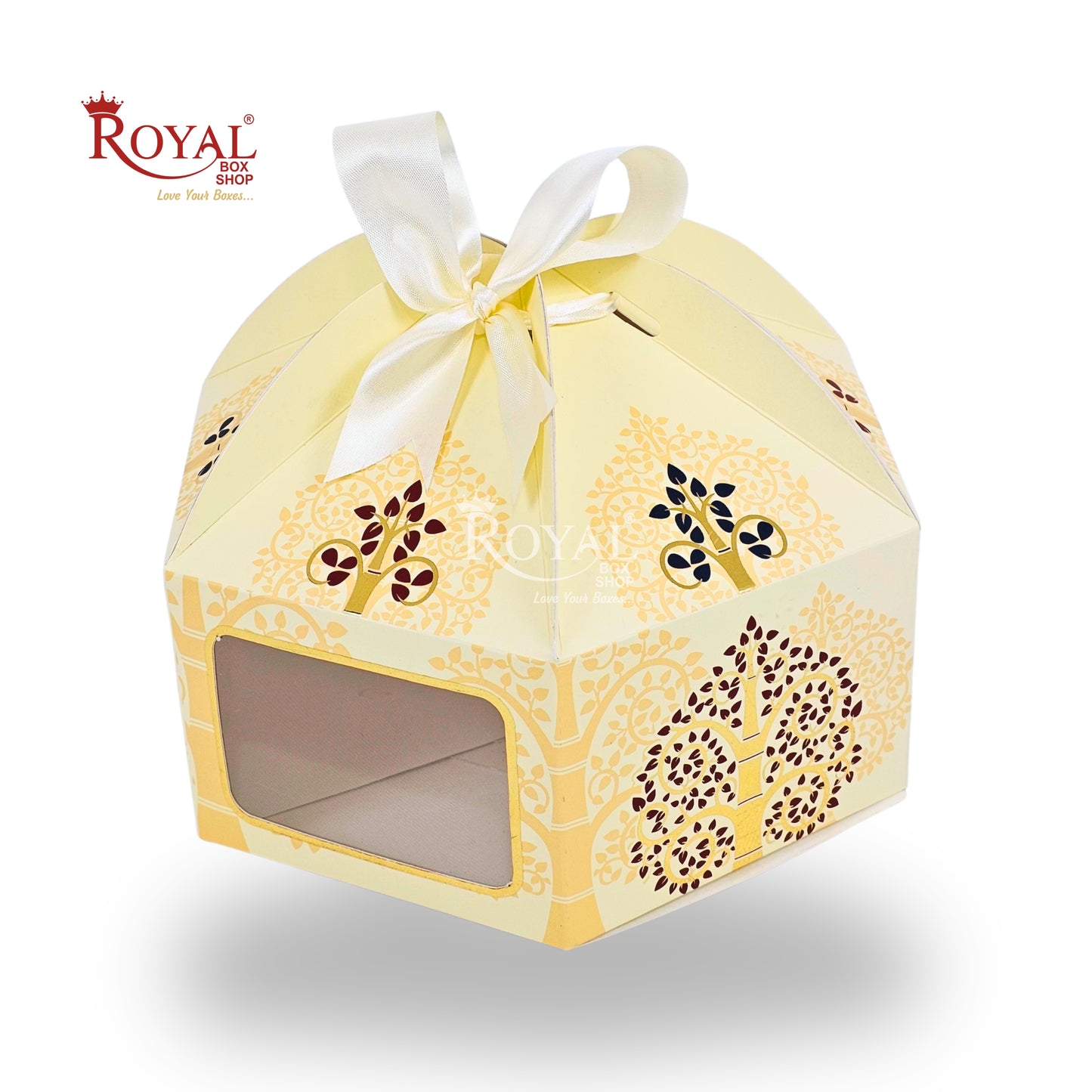 Gift Box Dome Shape I Premium Scodix Gold Foil Print I 7x7x3 Inch I RBF2606 D1