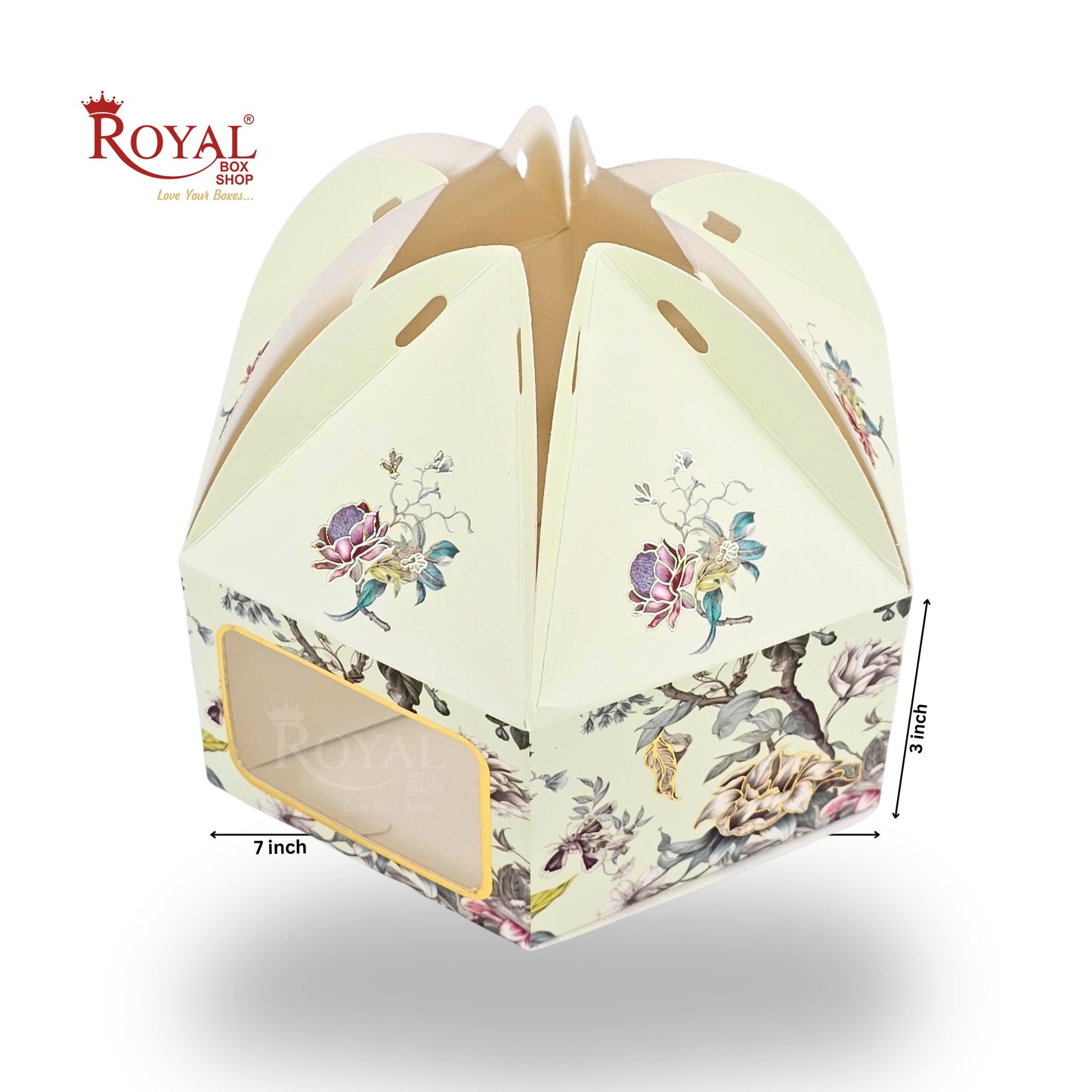 Gift Box Dome Shape I Premium Scodix Gold Foil Print I 7x7x3 Inch I RBF2606 D2