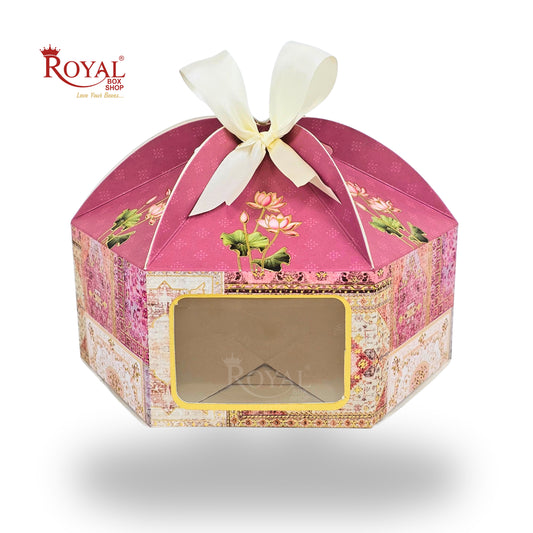 Gift Box Dome Shape I Premium Scodix Gold Foil Print I 7x7x3 Inch I RBF2606 D3