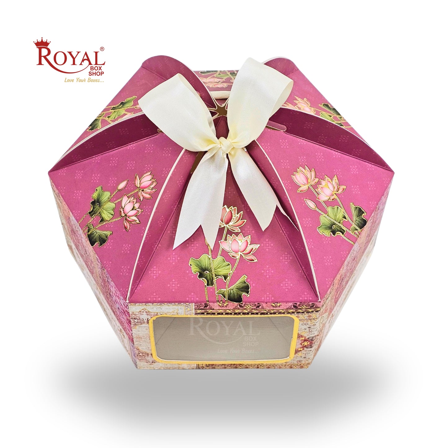 Gift Box Dome Shape I Premium Scodix Gold Foil Print I 7x7x3 Inch I RBF2606 D3
