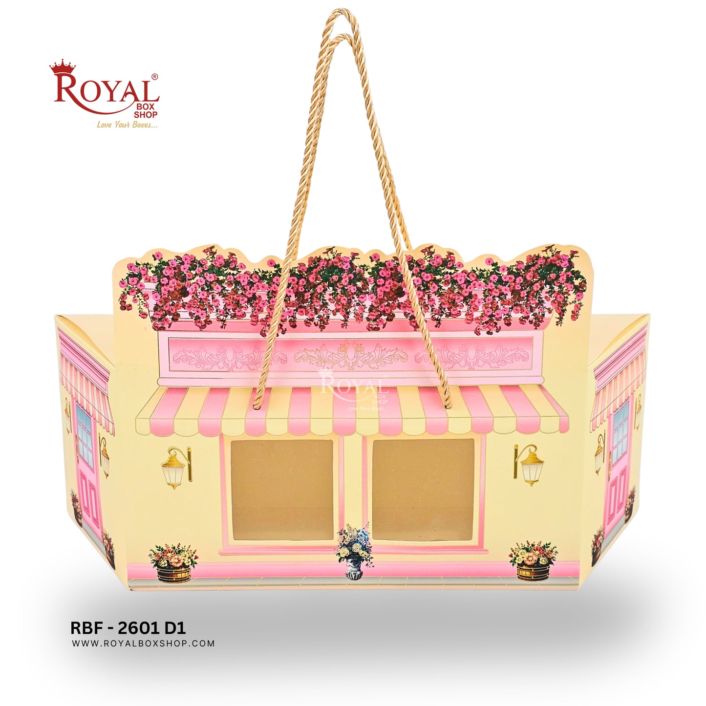 Luxury Boutique Window Gift Hamper Box with Rope Handle I RBF 2601 D1