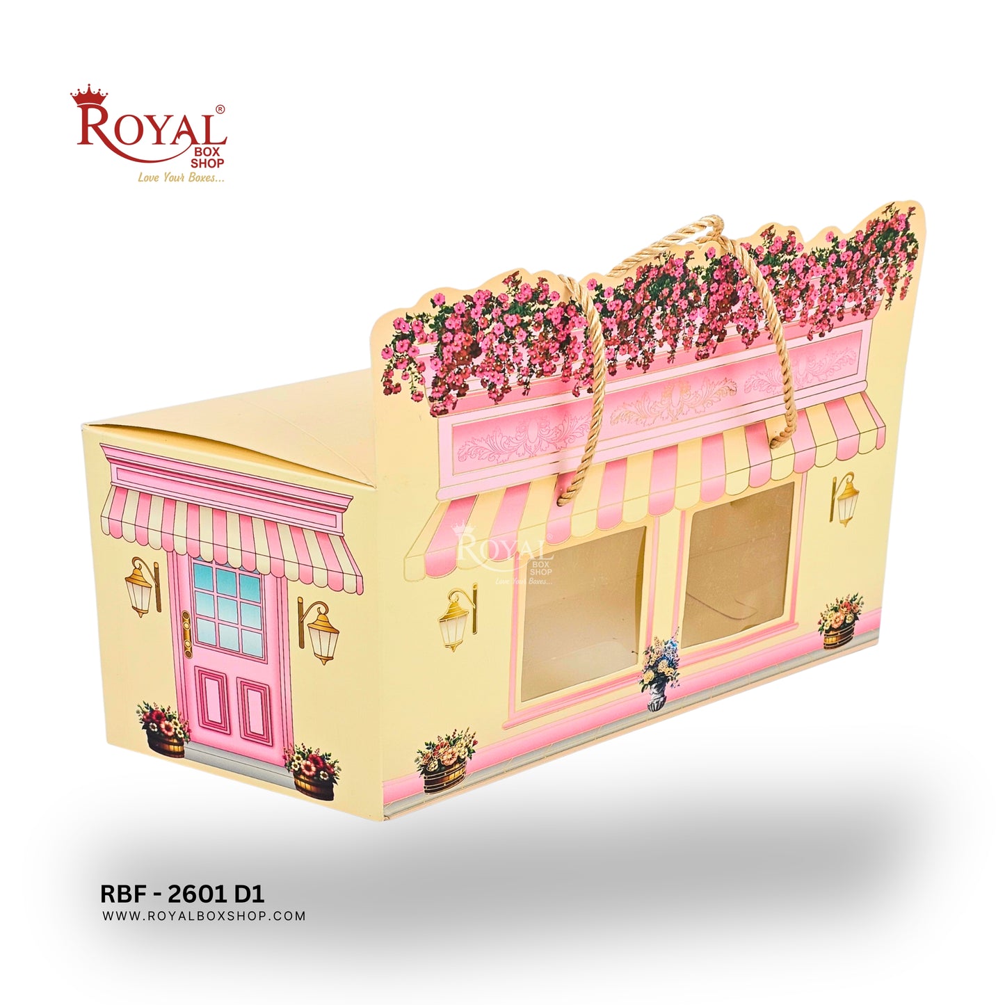 Luxury Boutique Window Gift Hamper Box with Rope Handle I RBF 2601 D1