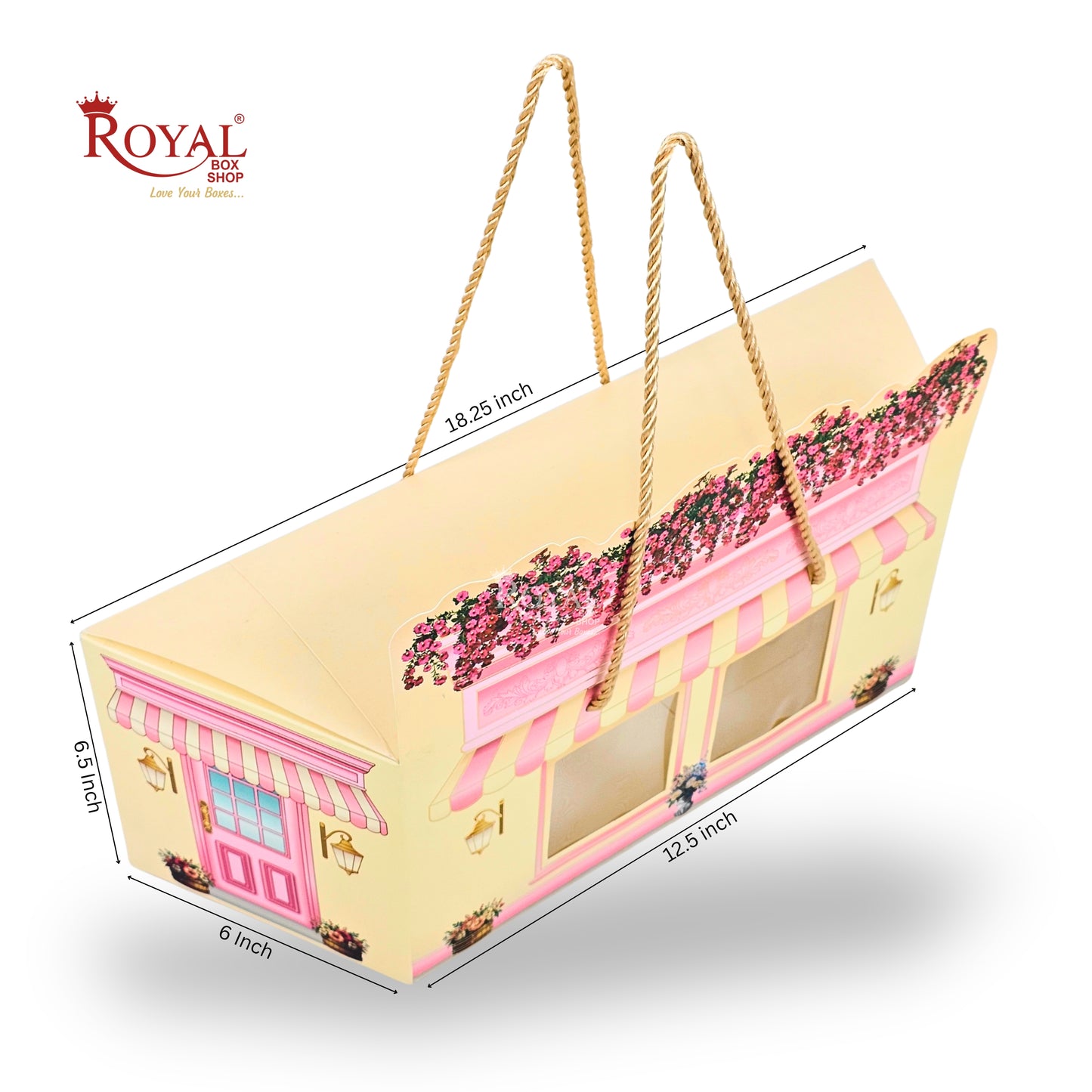 Luxury Boutique Window Gift Hamper Box with Rope Handle I RBF 2601 D1