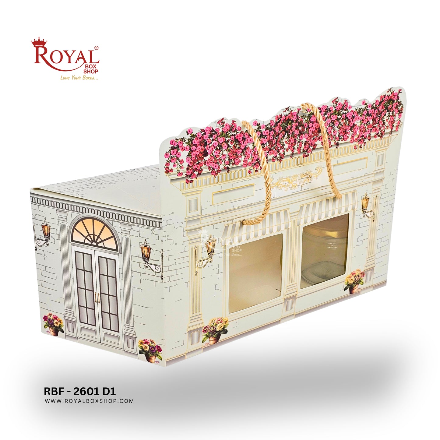 Luxury Boutique Window Gift Hamper Box with Rope Handle I RBF 2601 D2