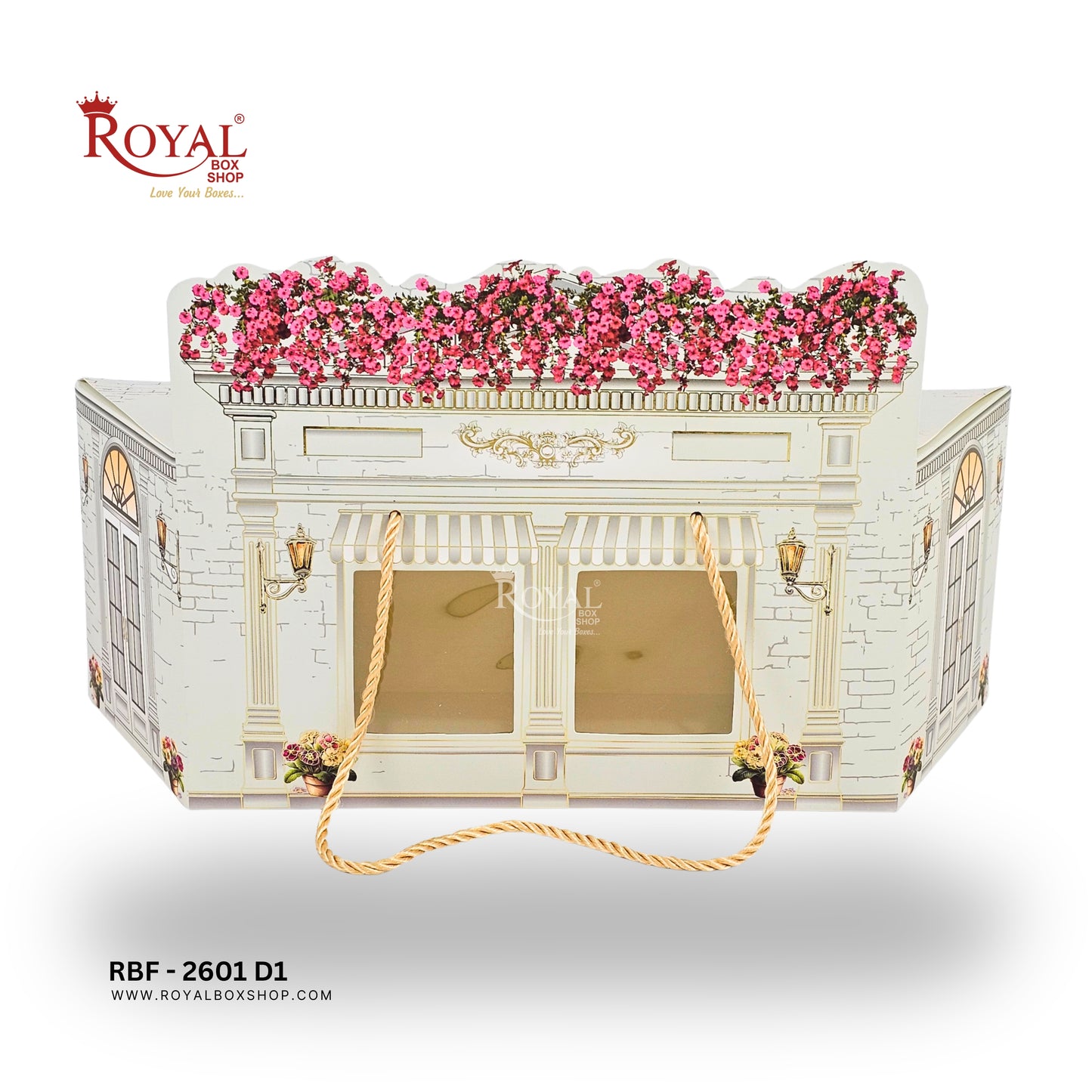 Luxury Boutique Window Gift Hamper Box with Rope Handle I RBF 2601 D2