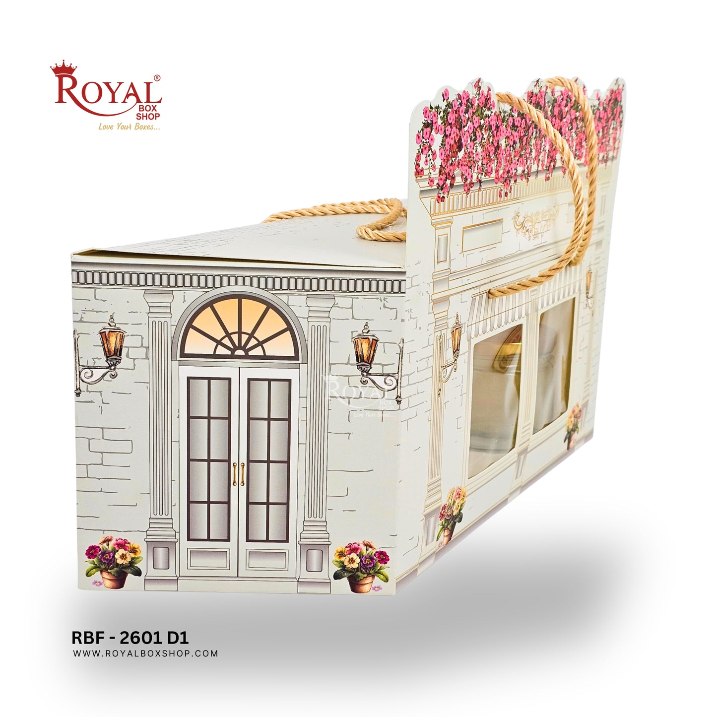 Luxury Boutique Window Gift Hamper Box with Rope Handle I RBF 2601 D2