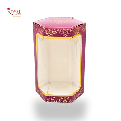 Cookies Box with Window I RCF-08 D1 Hexa I Size 5x3x3 inches I Pink Mandala
