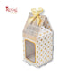 Premium Gift Box with Window I White Gold Flower Leafing Print I RCF-37 I 4.5x3x3 inches