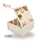Royal Box Shop® Premium Rigid Gift Box I 8x8x3.5 Inch I Cream I Collapsible with Ribbon