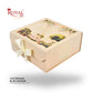 Royal Box Shop® Premium Rigid Gift Box I 8x8x3.5 Inch I Cream I Collapsible with Ribbon