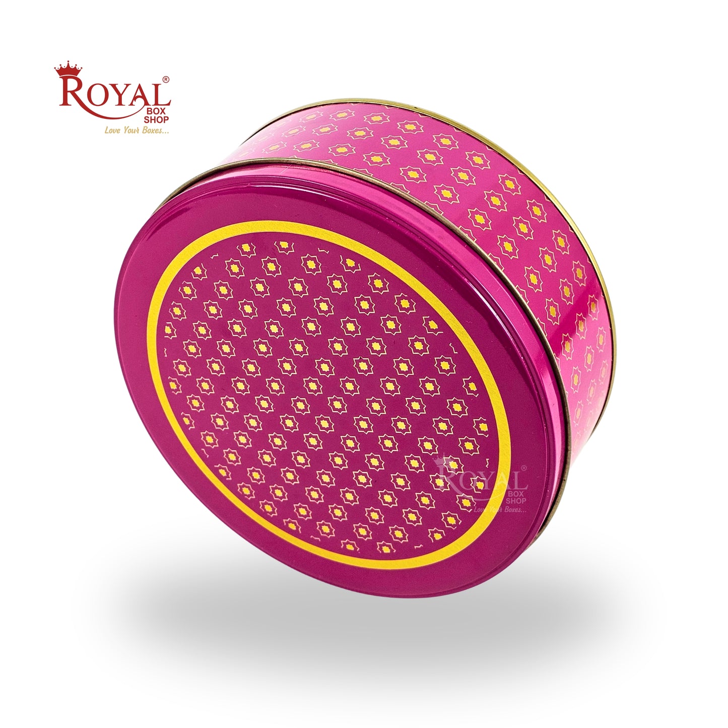 Premium Dream Tin Box I 5.5"x3" Inches I Magenta With Golden Print I Perfect for Christmas Gift, Return Gifts, Hamper Box, Storage