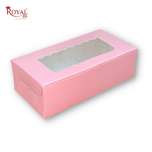 2pc Brownie Window Box I Pink Color I 6"x3"x1.75" inches Royal Box Shop