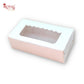2pc Brownie Window Box I White Color I 6"x3"x1.75" inches Royal Box Shop