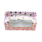 3 Jar Box With Handle - Golden Pink Print - 10.5"x3.5"x3.5" inches Royal Box Shop
