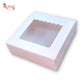 4pc Brownie Window Box I White Color I 6"x6"x2" inches Royal Box Shop