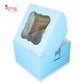 Window Cake Box - 8"x8"x5" inches - Blue Solid Color Royal Box Shop